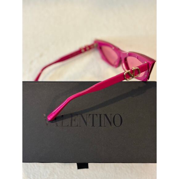 Valentino Sunglasses - V Gold Cut I VLS113C55 Pink & Gold Cat1 Size 55-17-142 - Picture 2 of 6